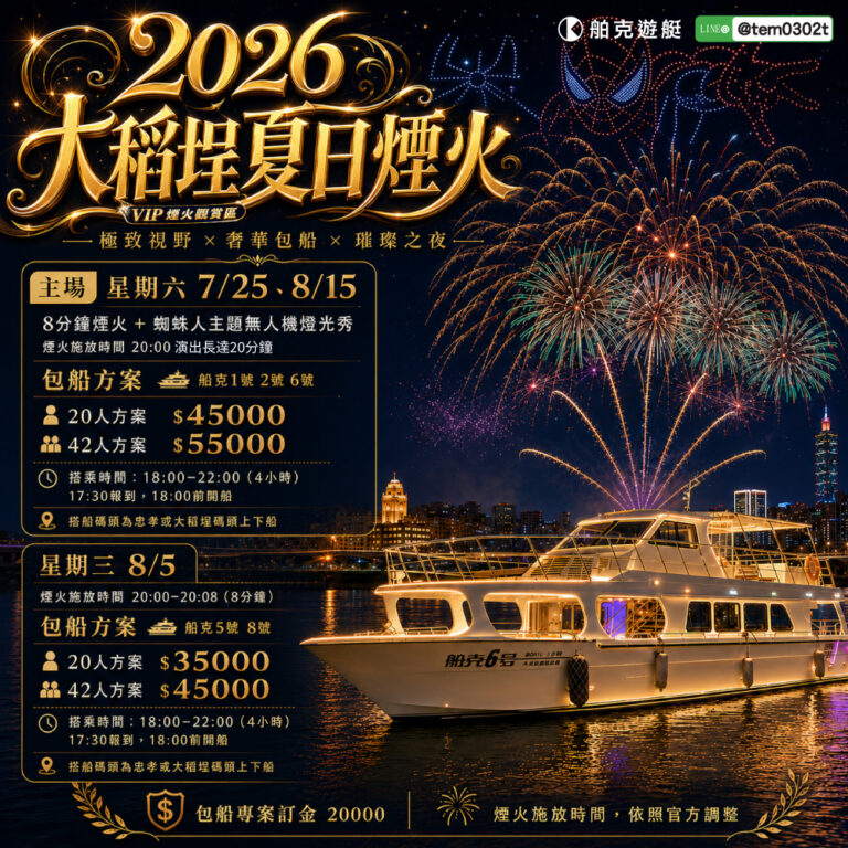 2026大稻埕夏日煙火方案